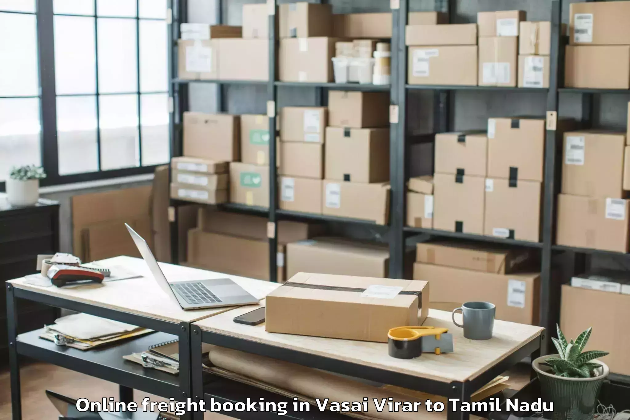 Easy Vasai Virar to Chennai Airport Maa Online Freight Booking Booking